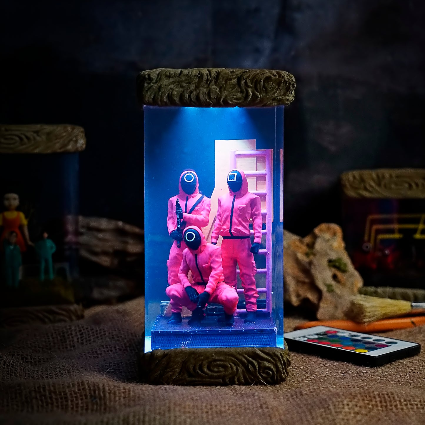 Pink Guards - Squid Game Handmade Resin Lamp