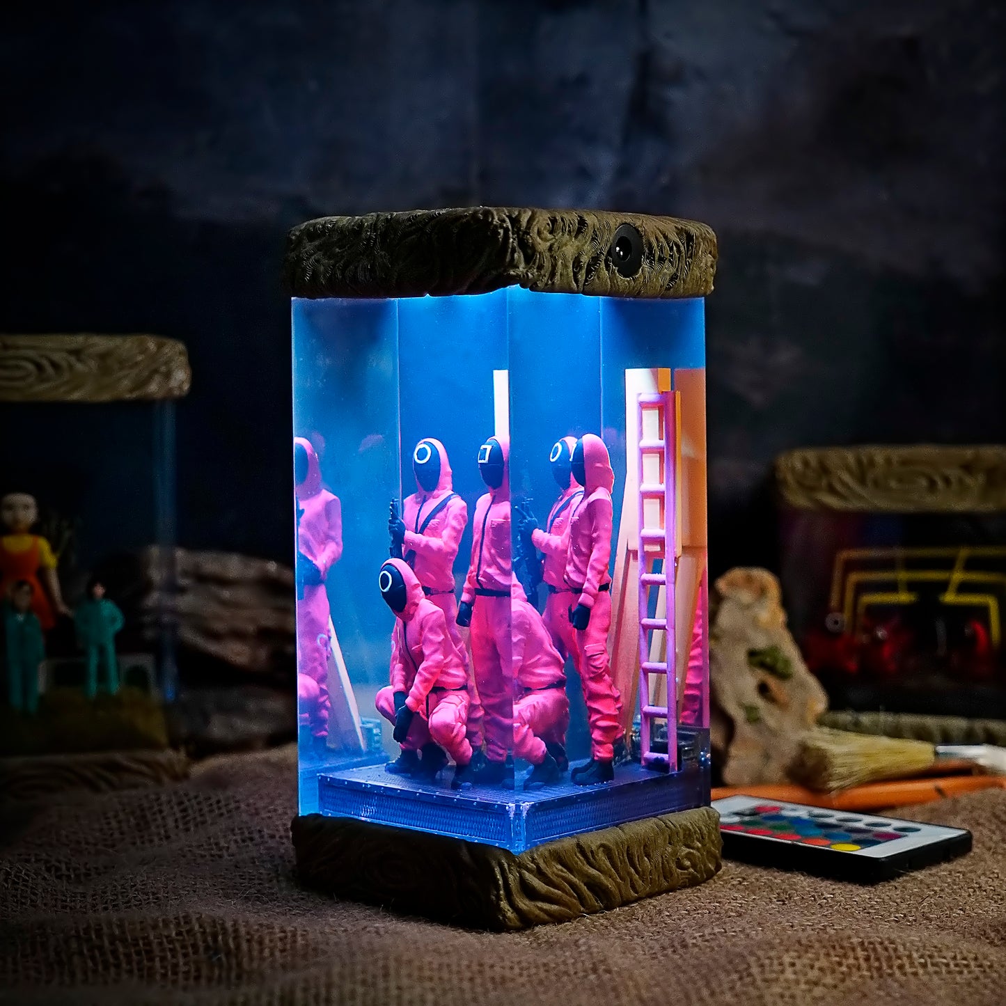 Pink Guards - Squid Game Handmade Resin Lamp