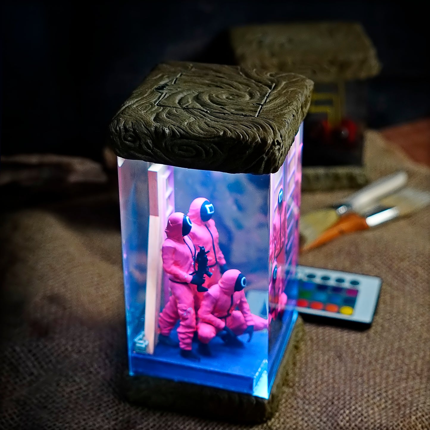 Pink Guards - Squid Game Handmade Resin Lamp