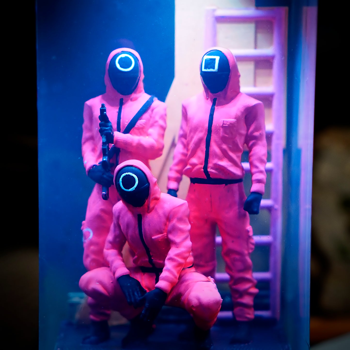Pink Guards - Squid Game Handmade Resin Lamp