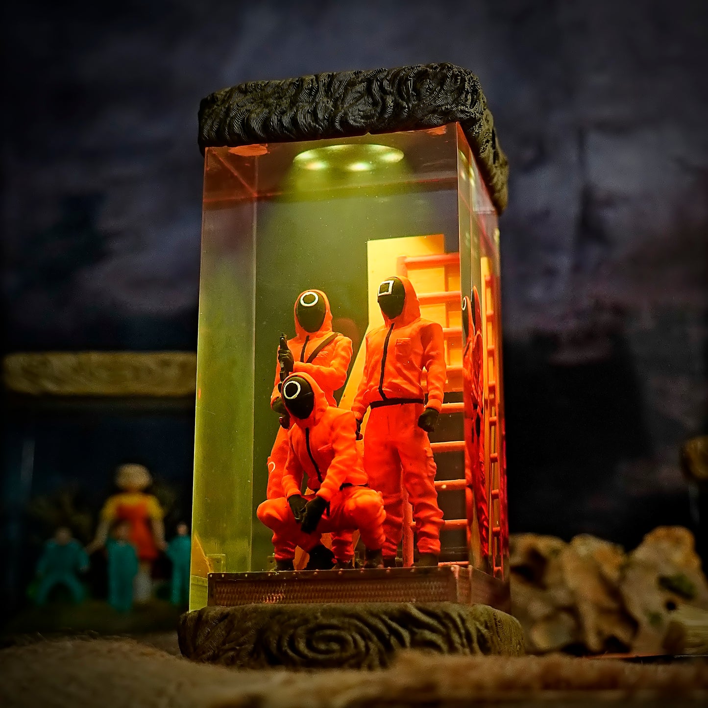 Pink Guards - Squid Game Handmade Resin Lamp