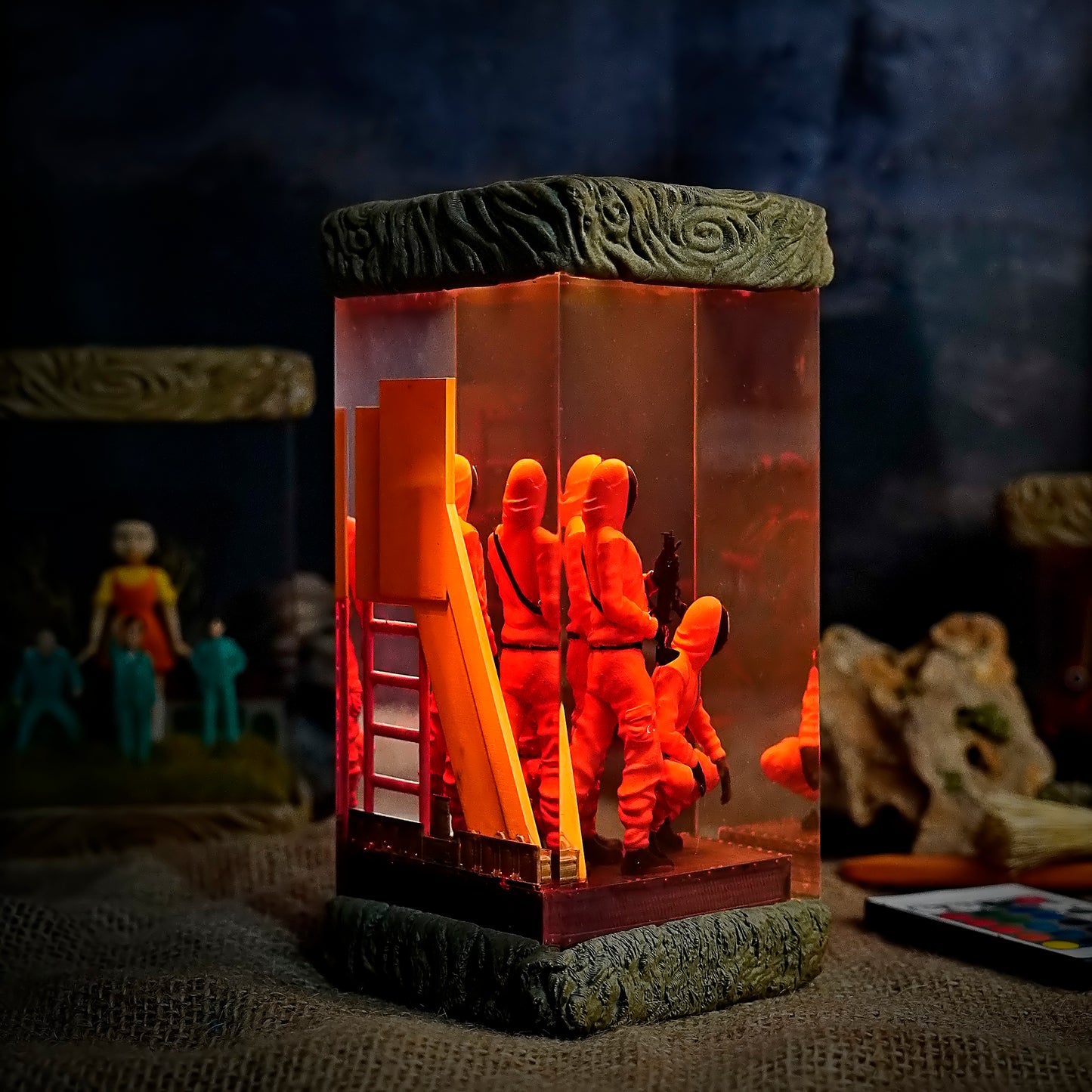 Pink Guards - Squid Game Handmade Resin Lamp