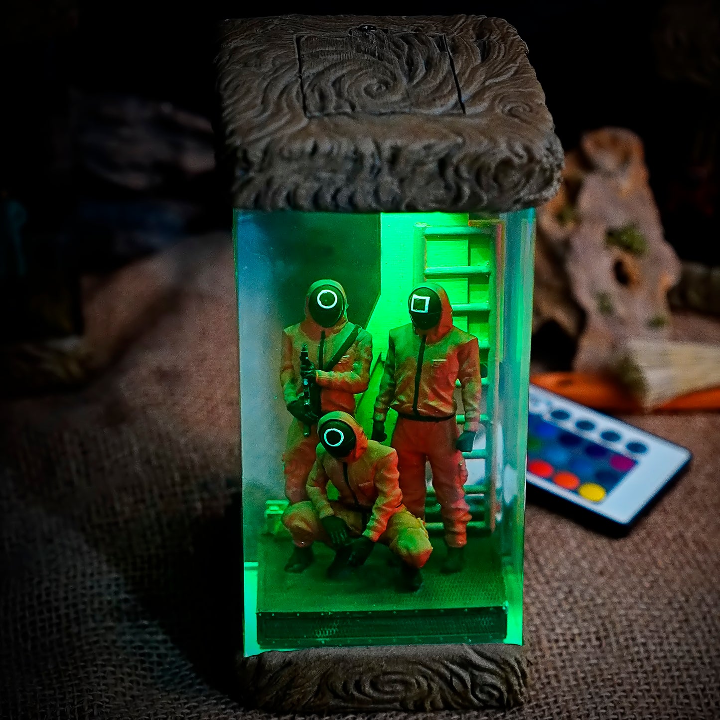 Pink Guards - Squid Game Handmade Resin Lamp