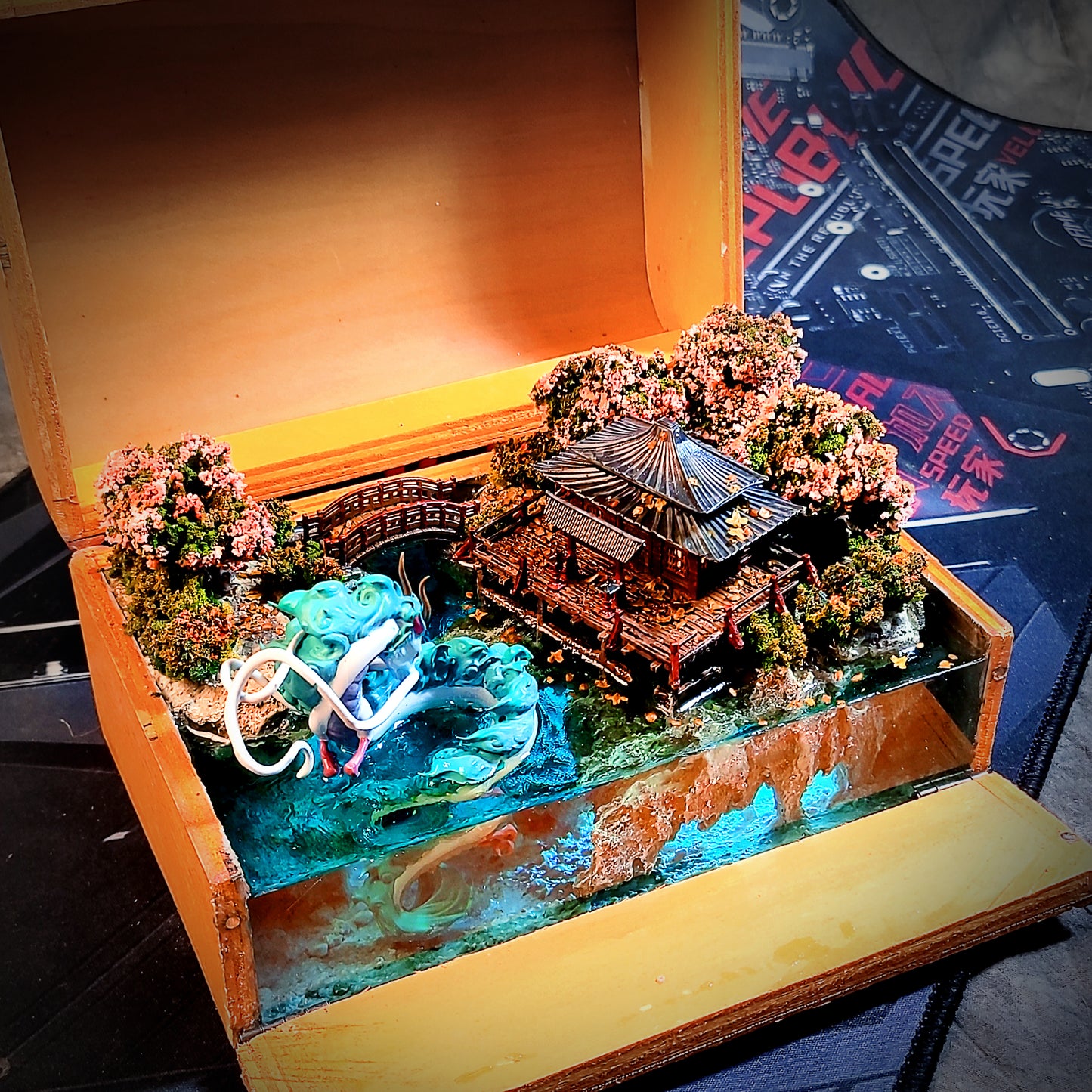 Japanese Dragon Light Box