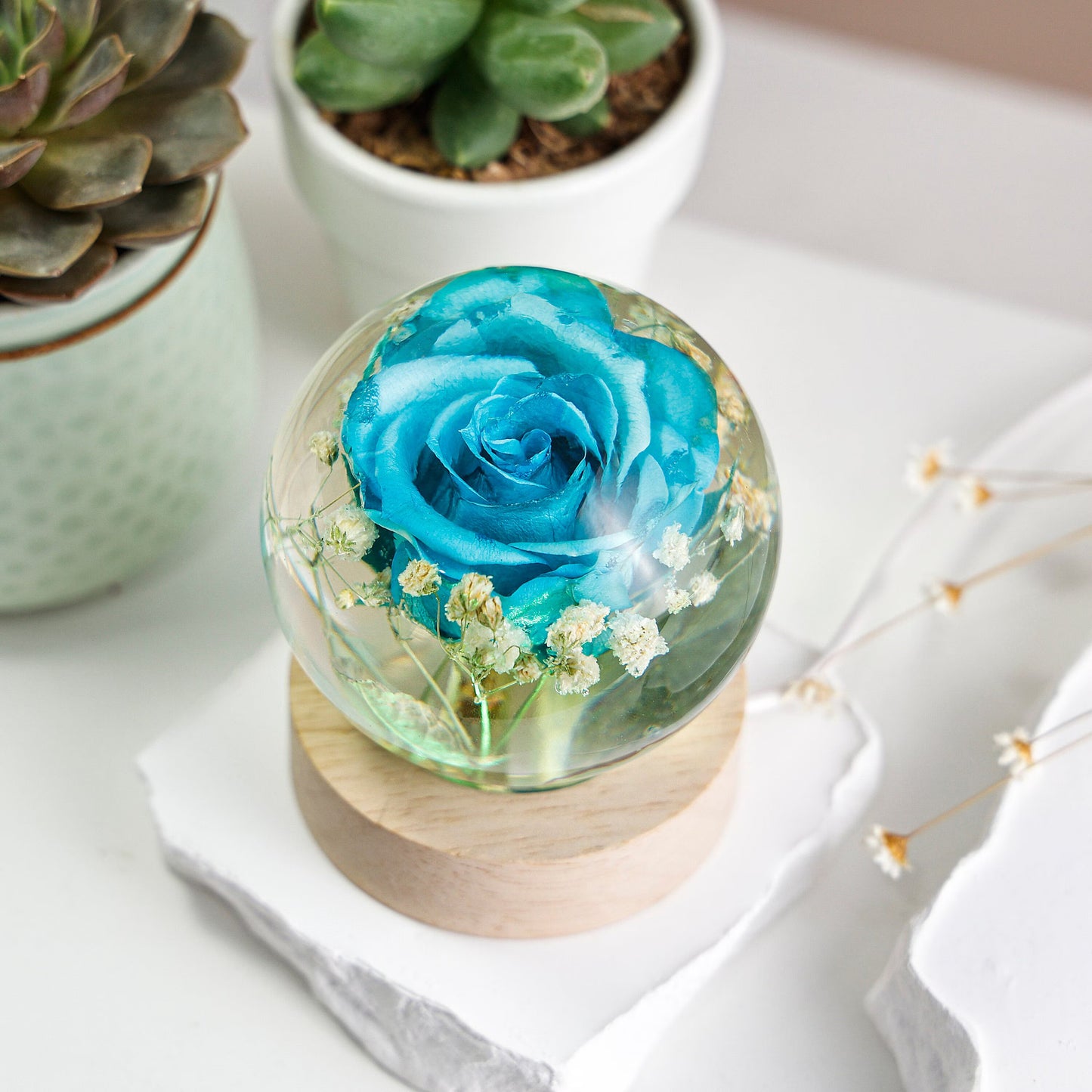 Blue Rose - Handmade Lamp
