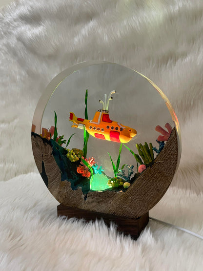 Cute Submarine - Epoxy Resin Lamp