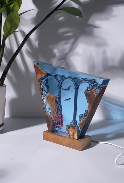 Whales - Epoxy Resin Lamp