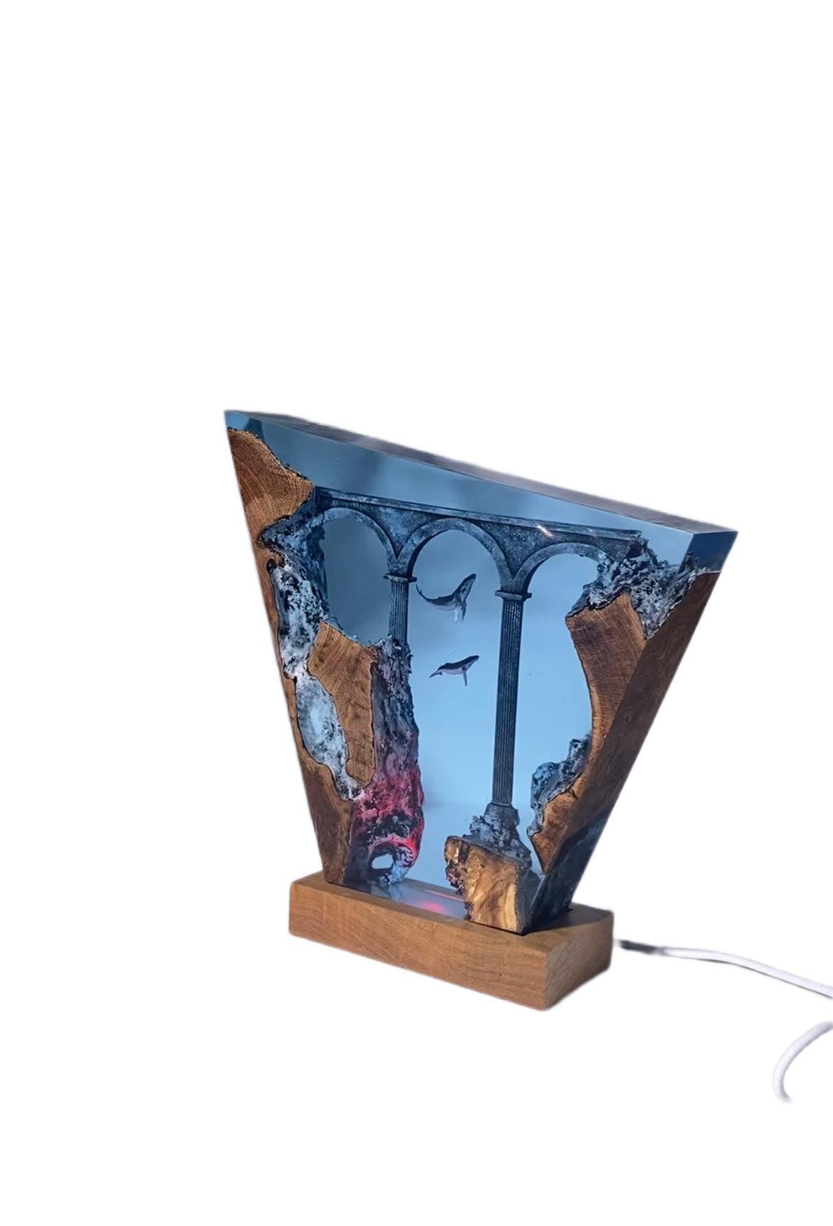 Whales - Epoxy Resin Lamp