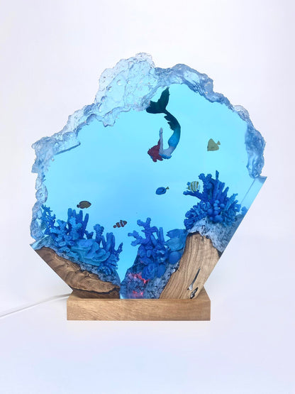 Mermaid - Epoxy Resin Lamp