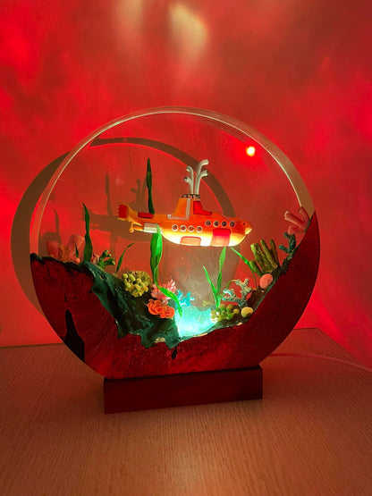 Cute Submarine - Epoxy Resin Lamp