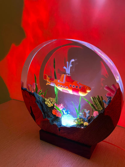 Cute Submarine - Epoxy Resin Lamp