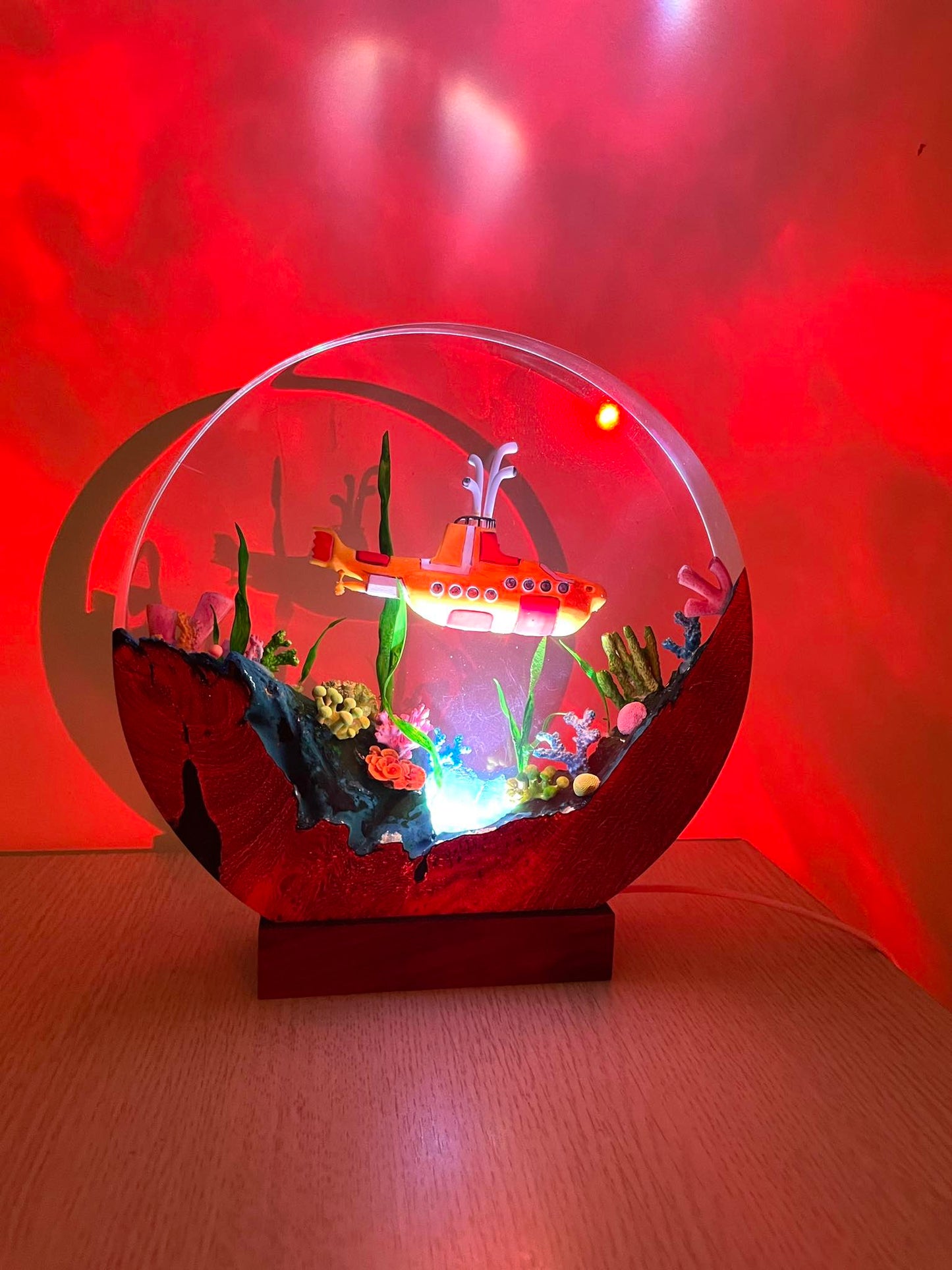 Cute Submarine - Epoxy Resin Lamp