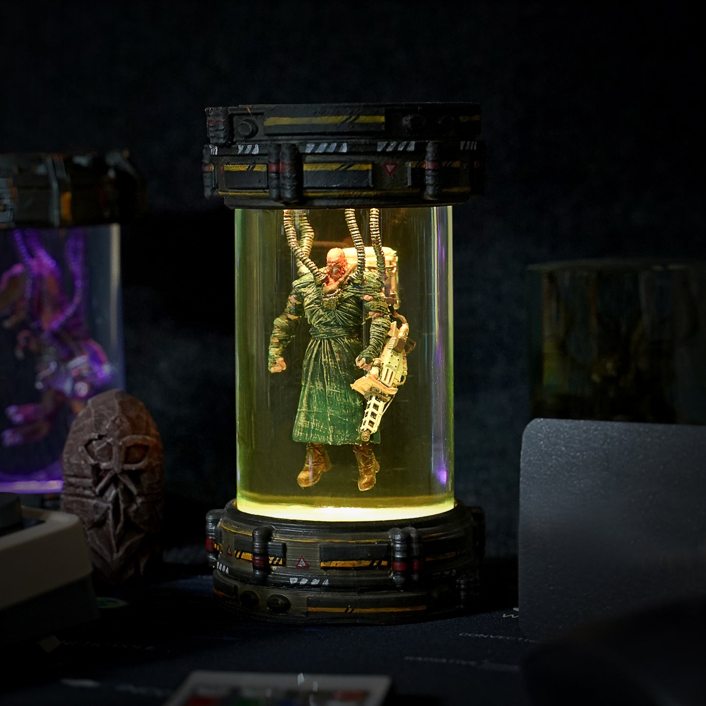 Nemesis Biolab from Resident Evil Resin Lamp, Handmade Epoxy Lamp, Birthday gifft, amine epoxy lamp, Halloween Gift