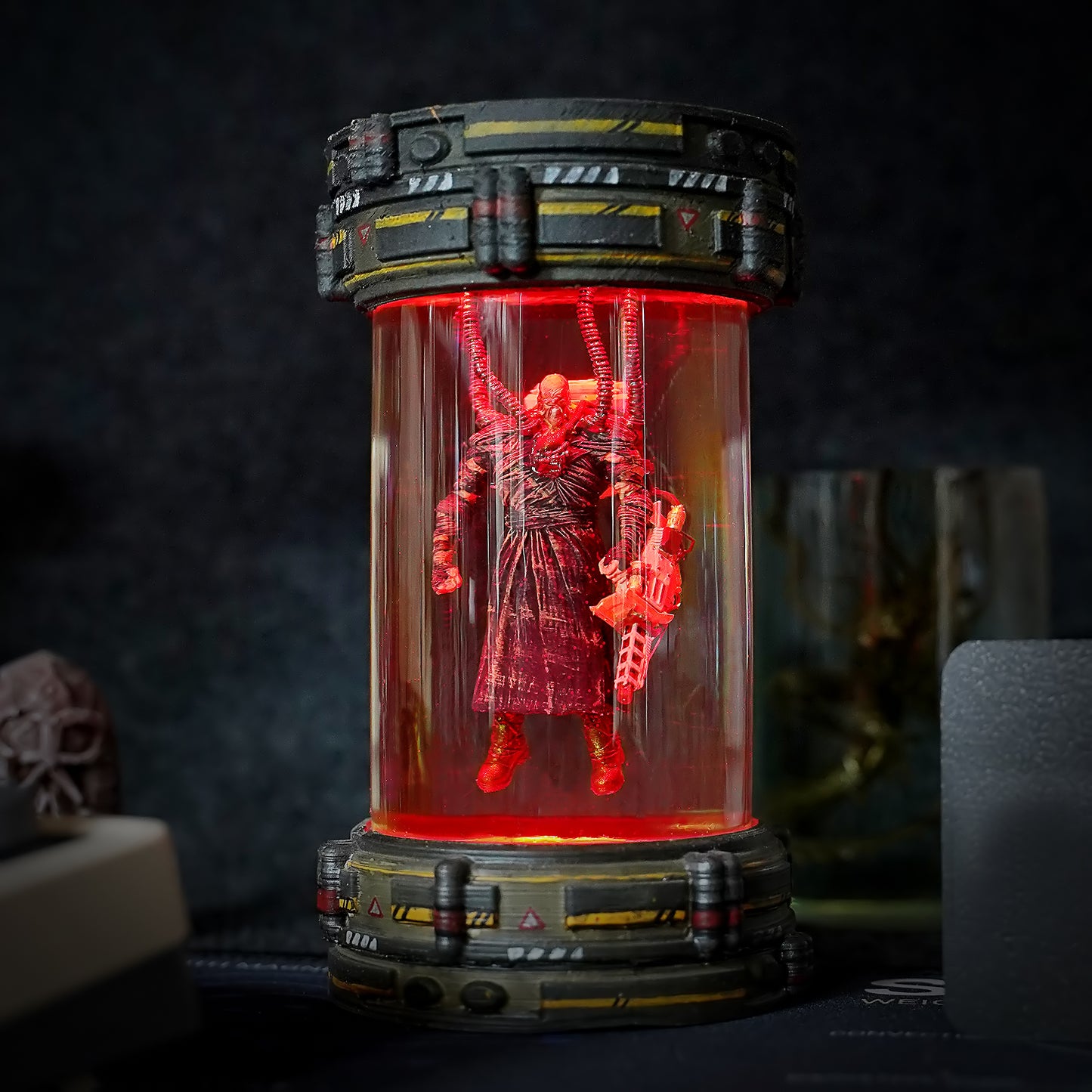 Nemesis Biolab from Resident Evil Resin Lamp, Handmade Epoxy Lamp, Birthday gifft, amine epoxy lamp, Halloween Gift