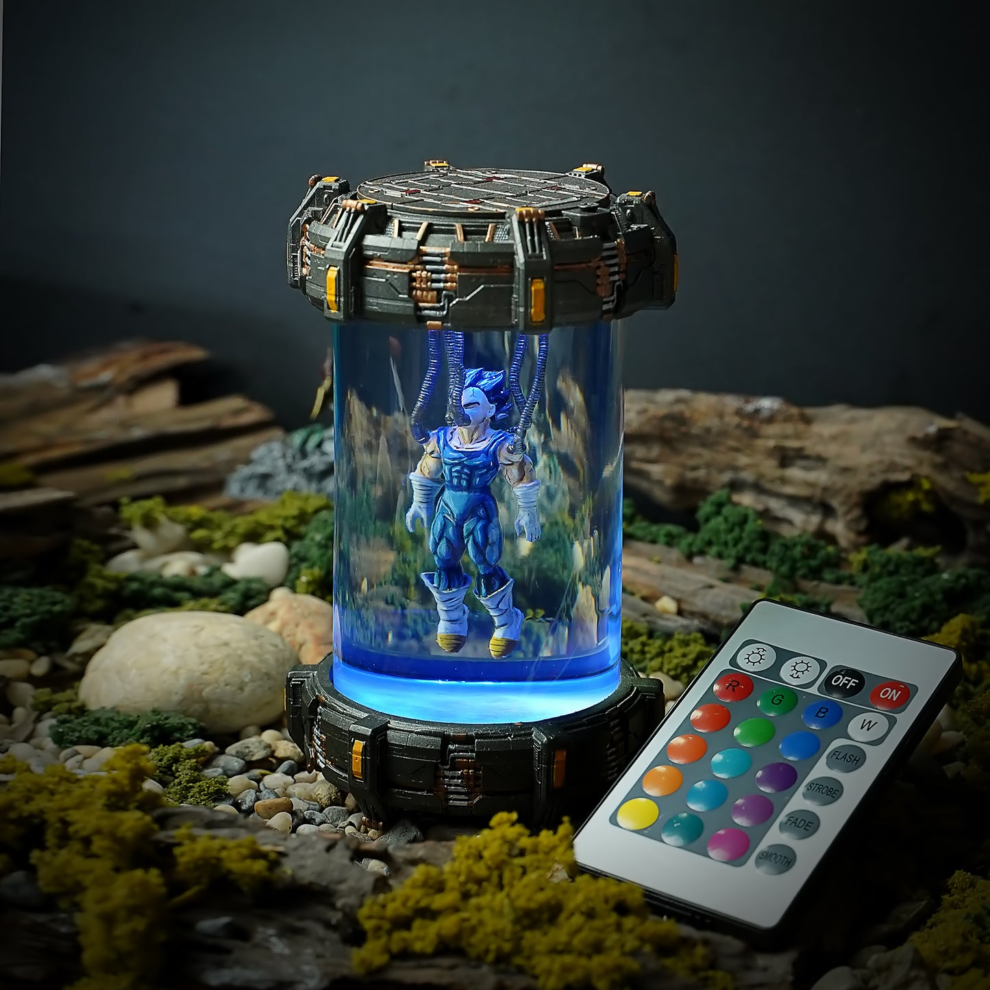 Vegeta Resin Lamp, Handmade Dragon Ball Z Epoxy Lamp, Birthday gifft, amine epoxy lamp, Halloween Gift