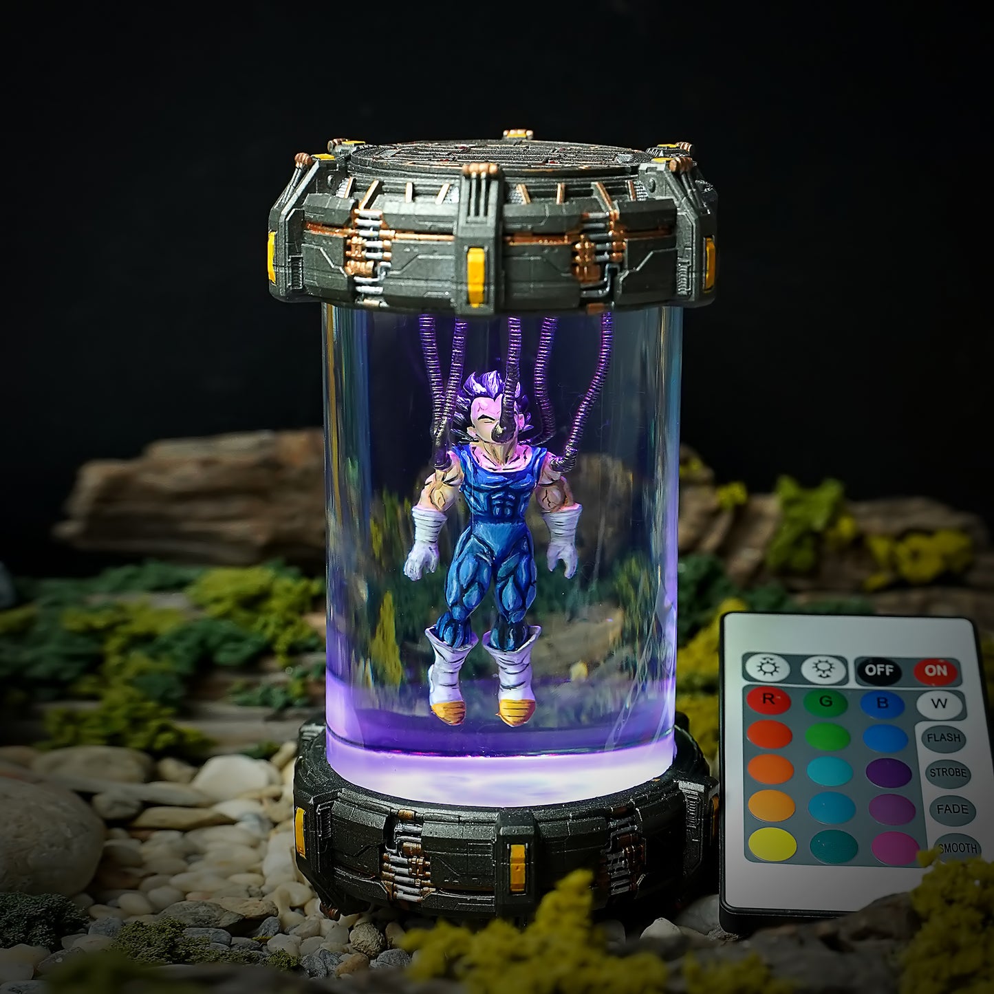 Vegeta Resin Lamp, Handmade Dragon Ball Z Epoxy Lamp, Birthday gifft, amine epoxy lamp, Halloween Gift