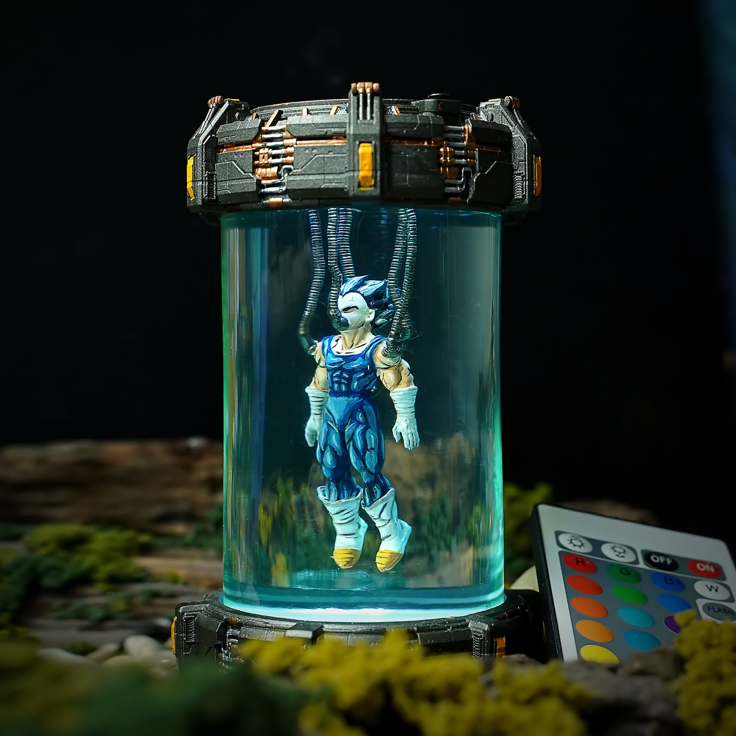 Vegeta Resin Lamp, Handmade Dragon Ball Z Epoxy Lamp, Birthday gifft, amine epoxy lamp, Halloween Gift