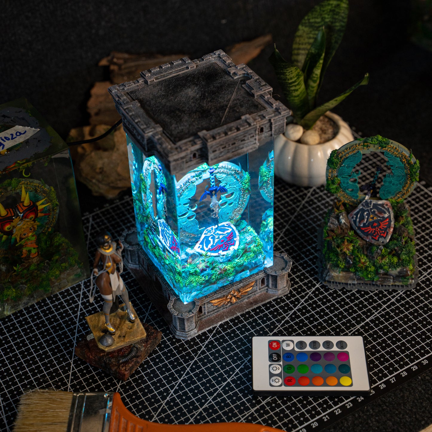 Legend of Zelda Shield Epoxy Resin Lamp