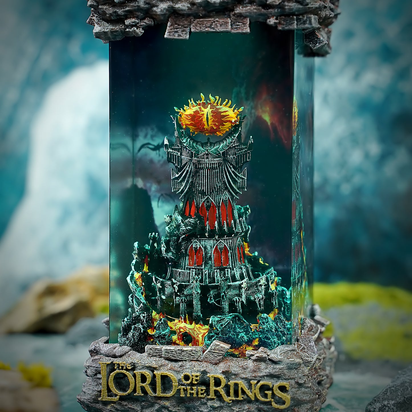Barad-dûr in lord of the rings lamp