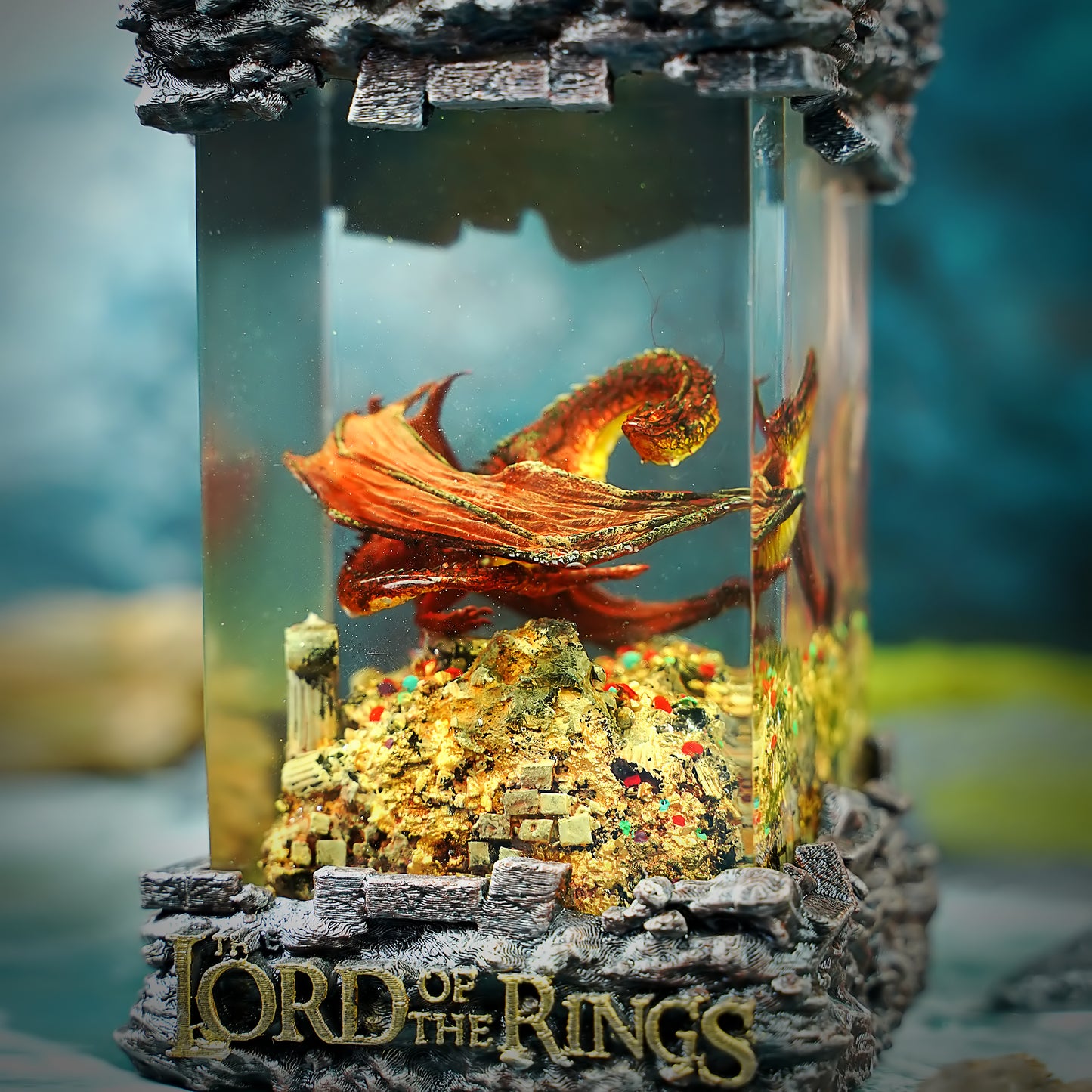 Smaug lamp, lord of the rings lamp