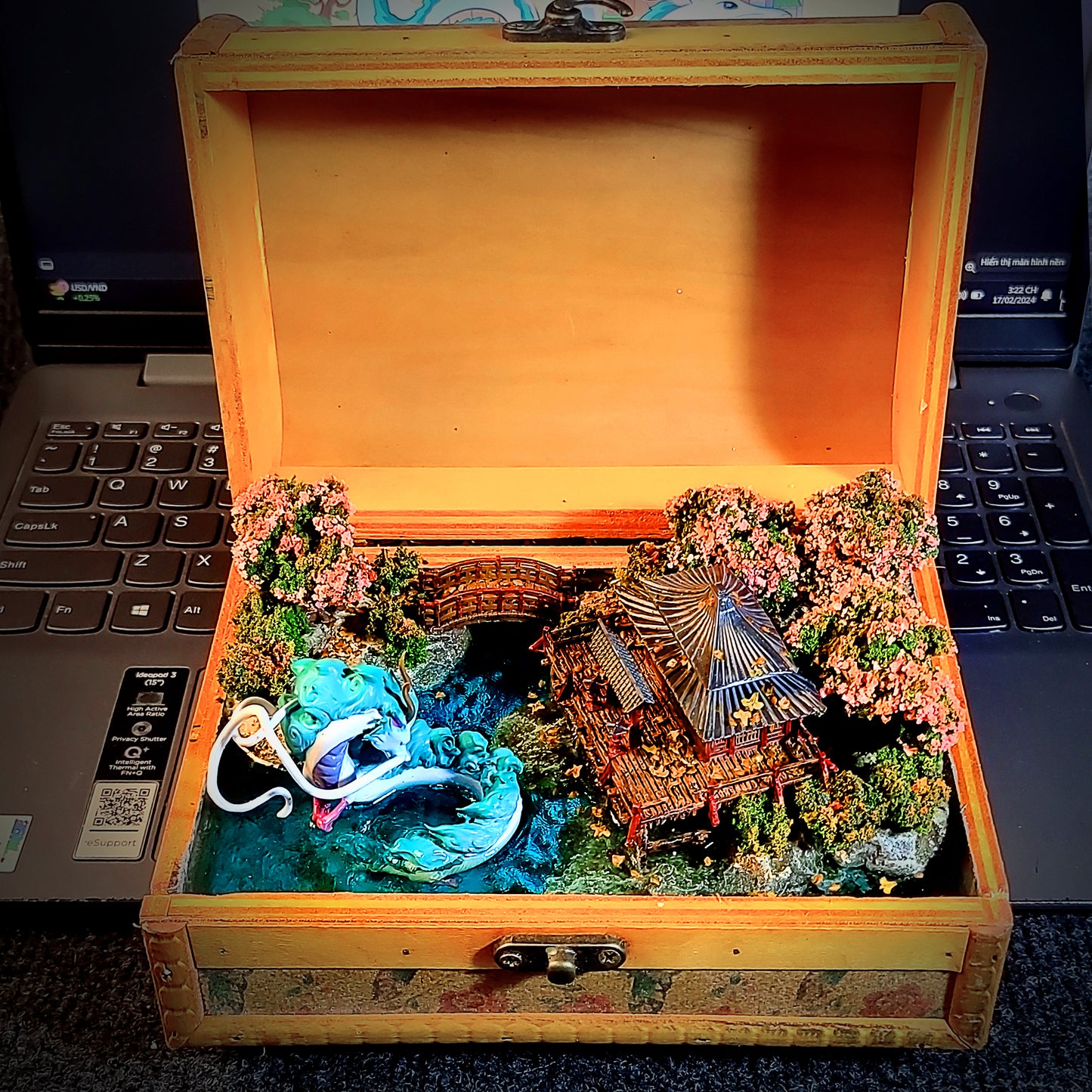 Haku from Spỉrited Away Japanese Dragon Light Box