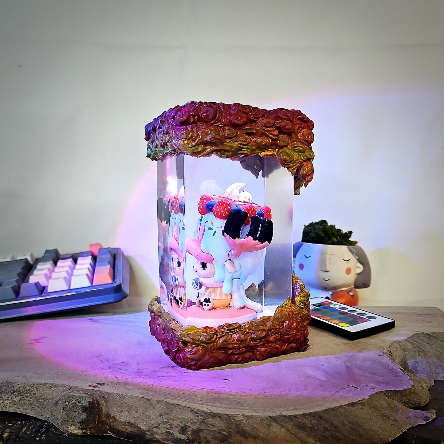 one piece epoxy resin lamp