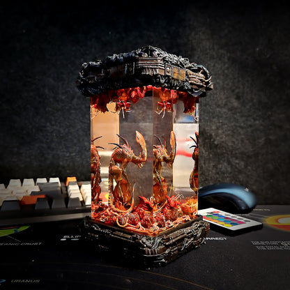 Xenomorph Monster Epoxy Resin Lamp