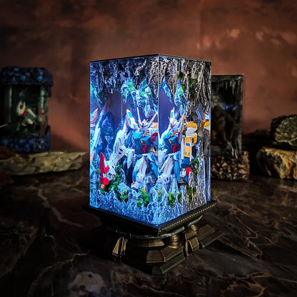 Gundam in Cave v2 resin lamp