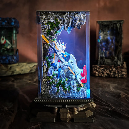 Gundam in Cave v2 resin lamp