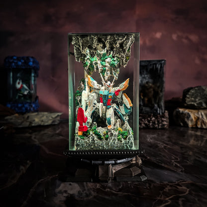 Gundam in Cave v2 resin lamp