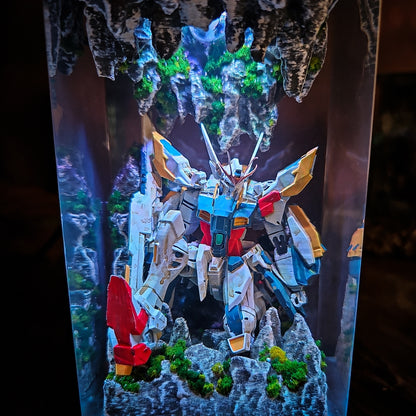 Gundam in Cave v2 resin lamp