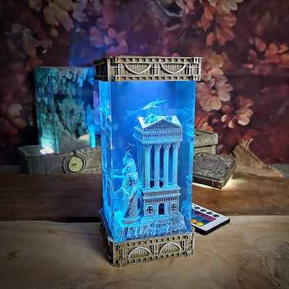 Greek Temple Handmade Epoxy Lamp