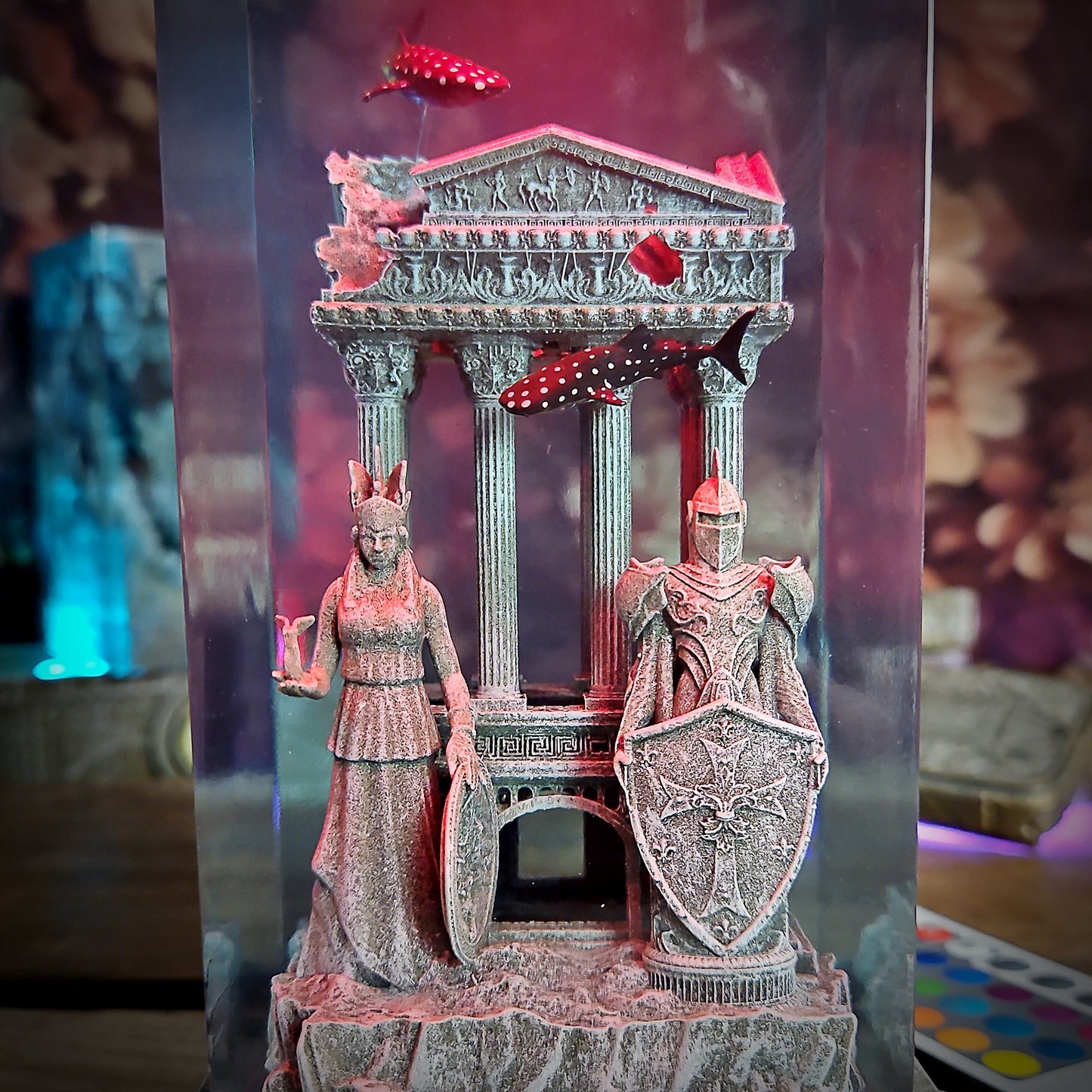 Greek Temple Handmade Epoxy Lamp