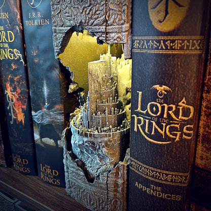 LOTR Book Nook – Handmade Diorama ( Minas Tirith )