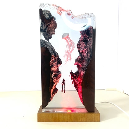 Giant JellyFish - Epoxy Resin Lamp