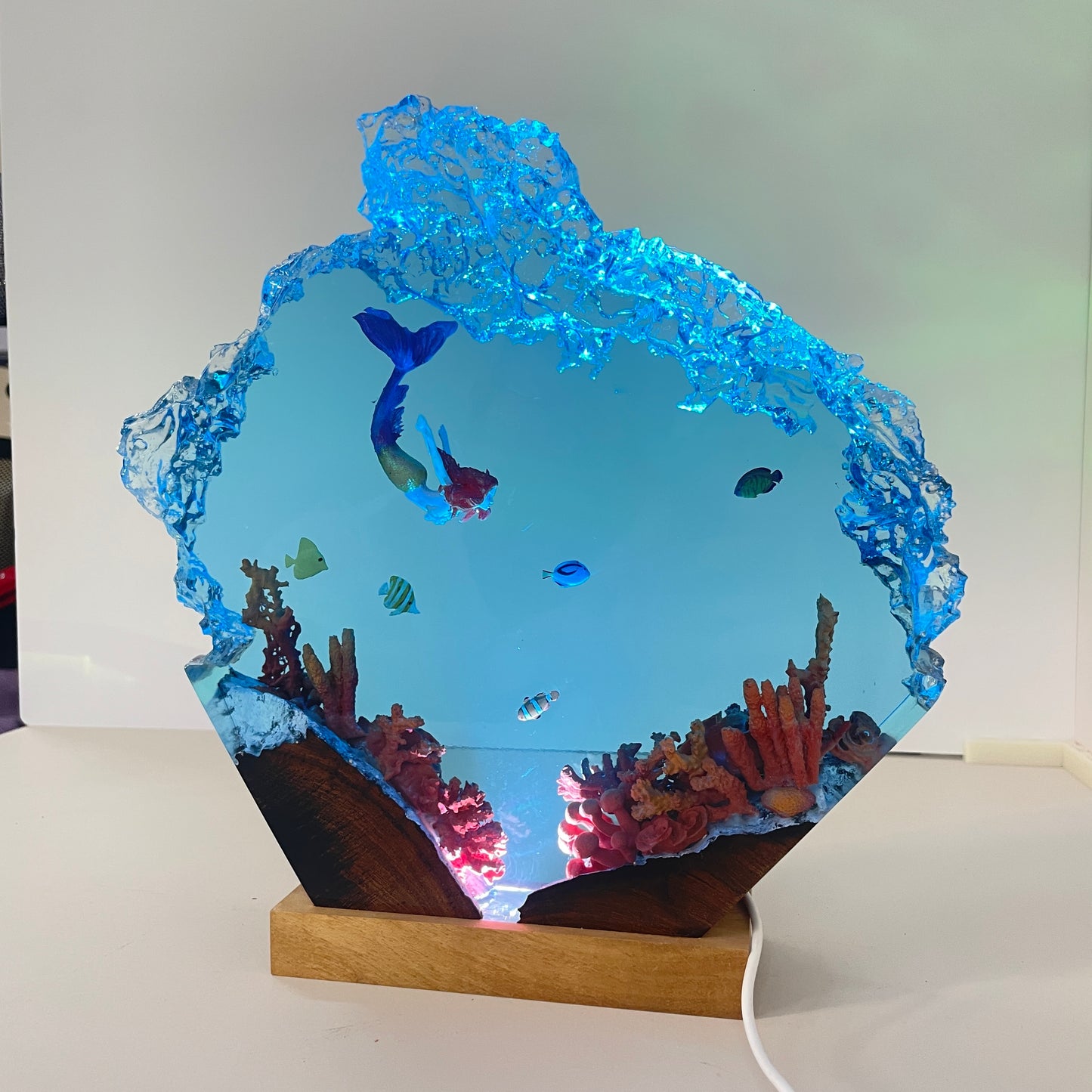 Mermaid - Epoxy Resin Lamp