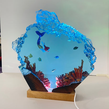 Mermaid - Epoxy Resin Lamp