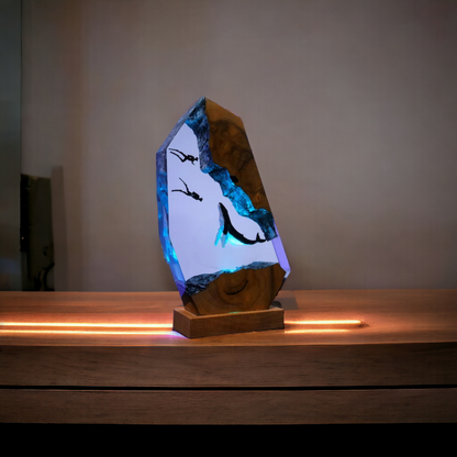 Whale - Epoxy Resin Lamp