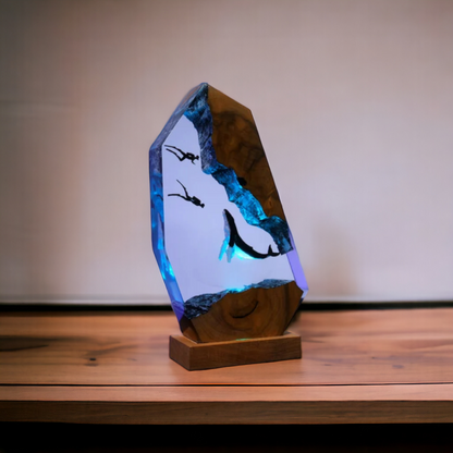 Whale - Epoxy Resin Lamp