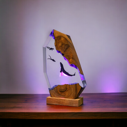 Whale - Epoxy Resin Lamp