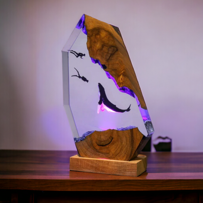 Whale - Epoxy Resin Lamp