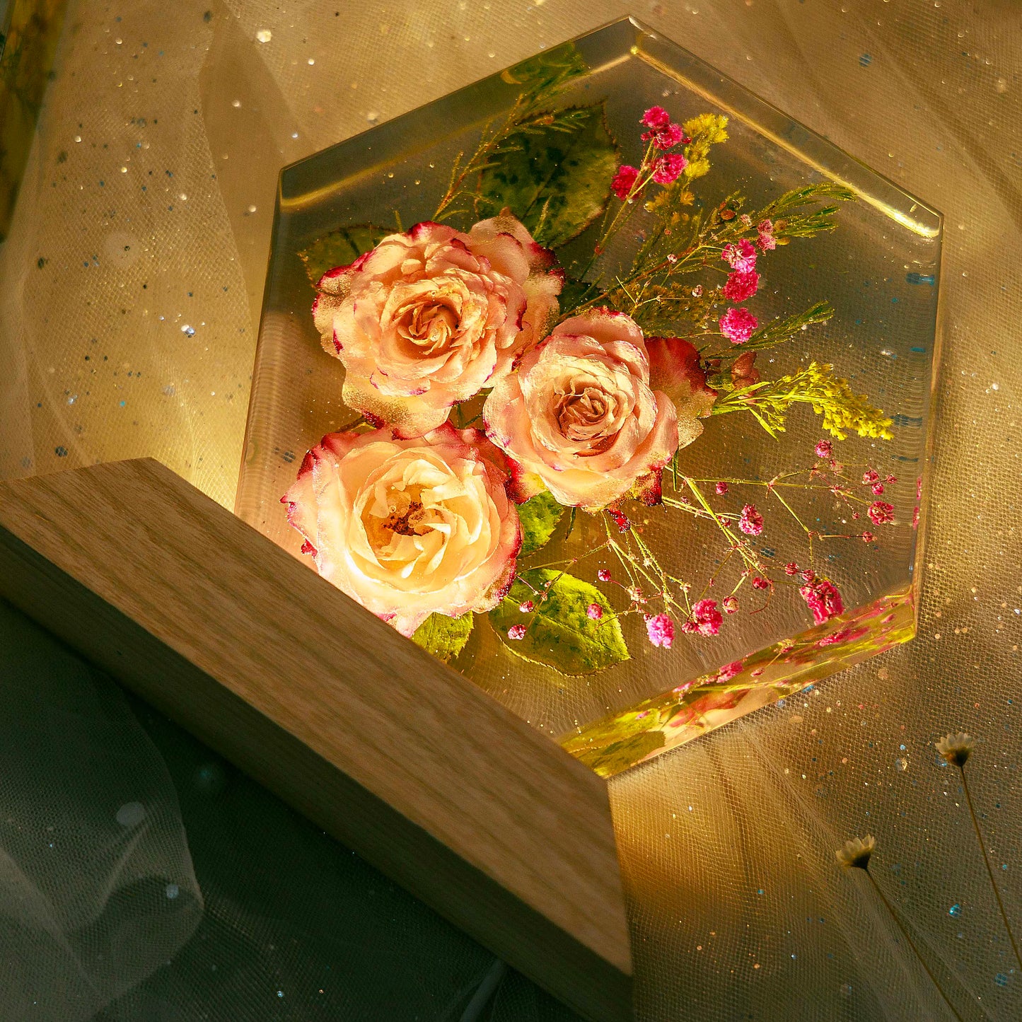 ROSE FLOWERS - Handmade Lamp
