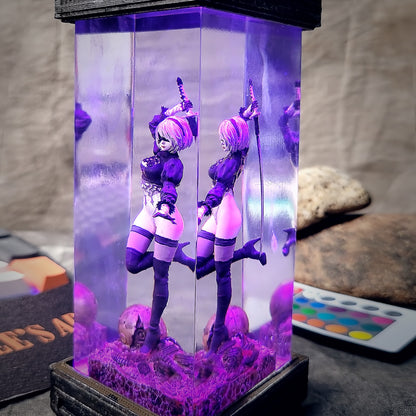 2B Nier Automata resin lamp