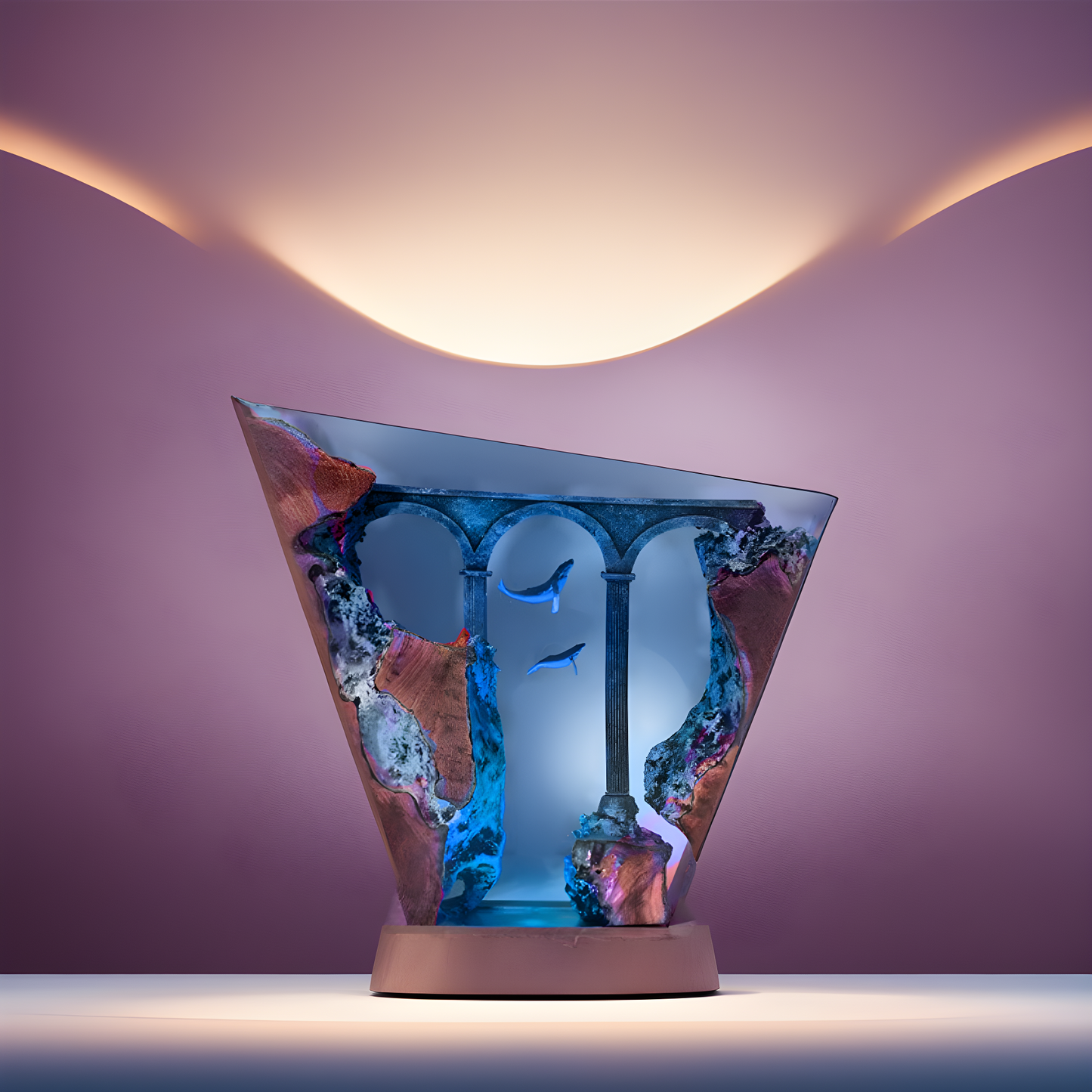 Whales - Epoxy Resin Lamp