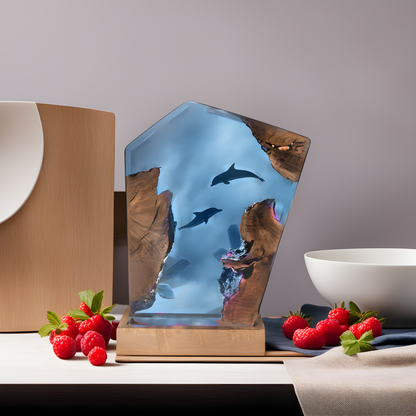 Dolphin style - Epoxy Resin Lamp