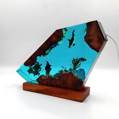 Orcinus orca style - Epoxy Resin Lamp