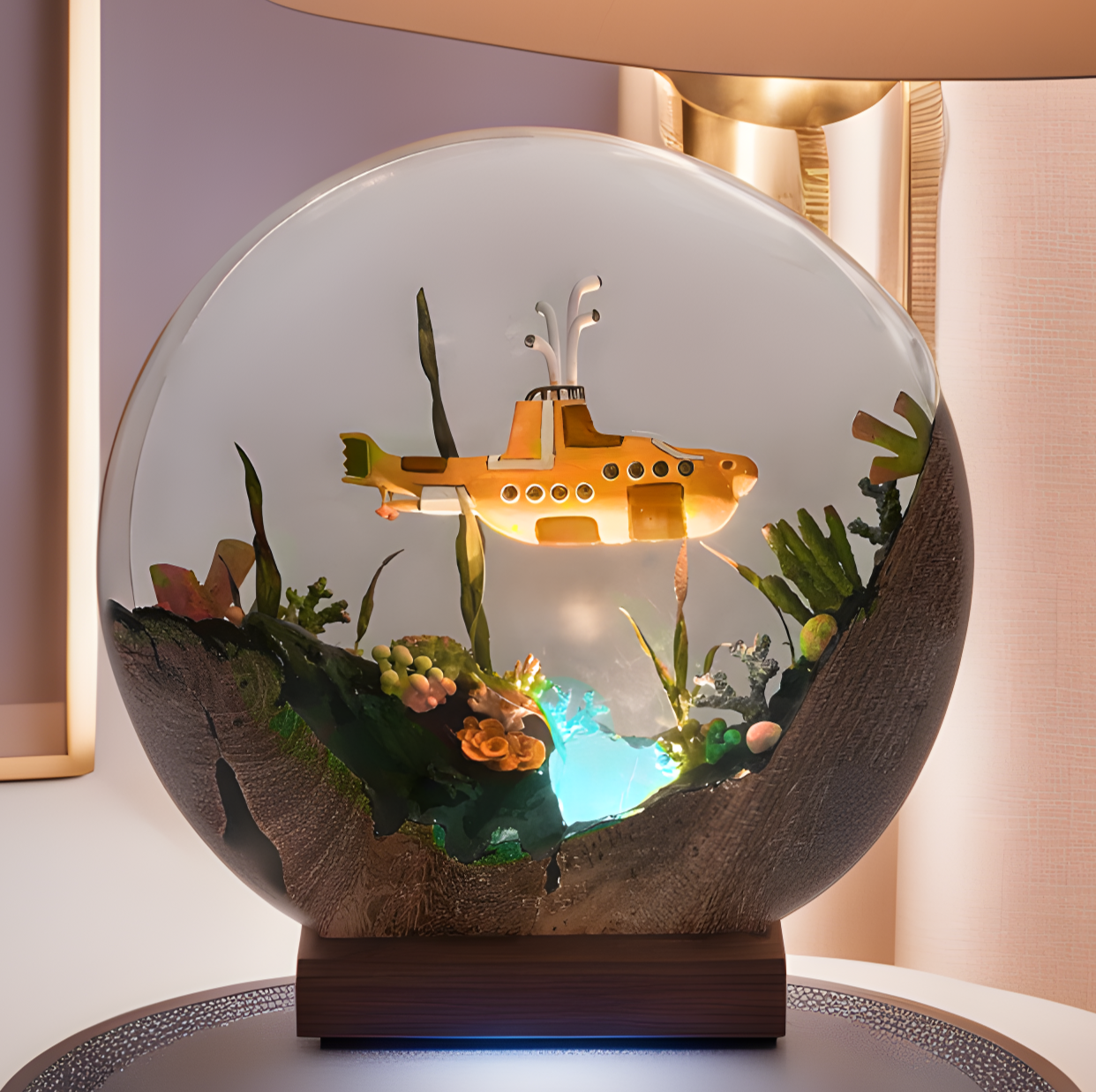 Cute Submarine - Epoxy Resin Lamp