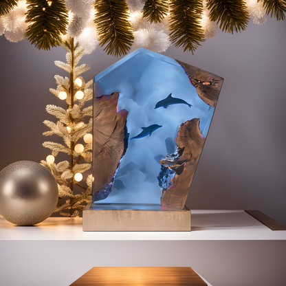 Dolphin style - Epoxy Resin Lamp