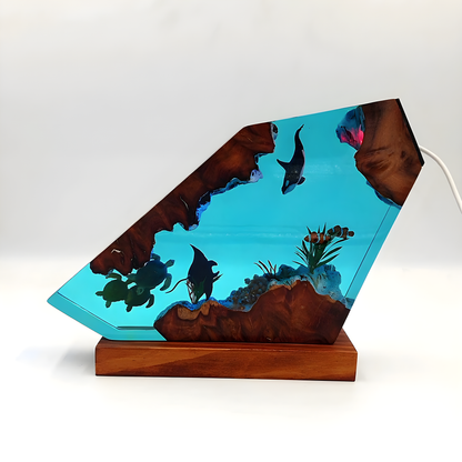 Orcinus orca style - Epoxy Resin Lamp