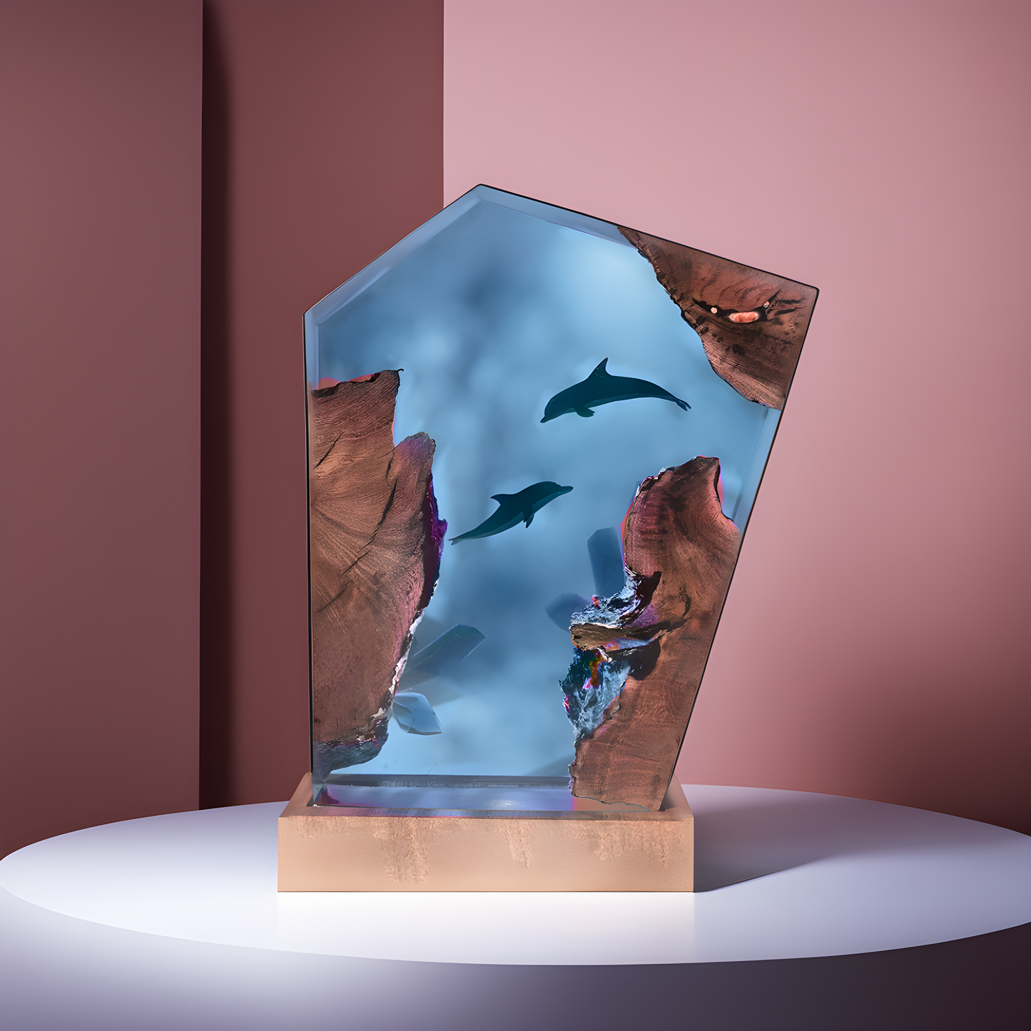 Dolphin style - Epoxy Resin Lamp